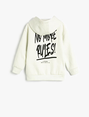 Basic Kapşonlu Sweatshirt Kanguru Cepli Pamuklu