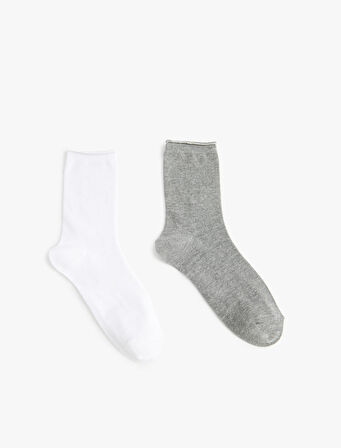Basic 2'li Soket Çorap Seti Çok Renkli