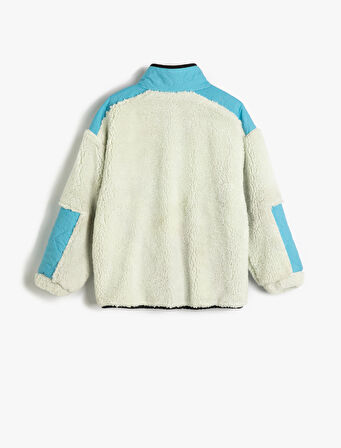 Sweatshirt Dik Yaka Uzun Kollu Cepli Fermuar Kapamalı Manşetleri Lastikli 