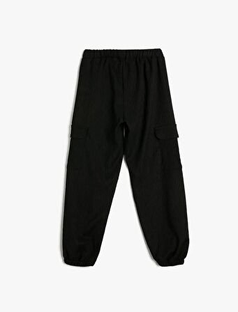 4WKG40339AK Koton Kız Çocuk Eşofman Alt SİYAH