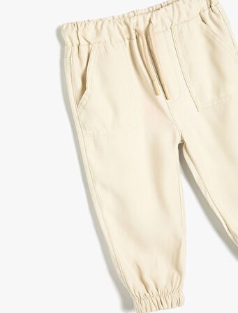 Basic Jogger Pantolon Viskon Kumaş 