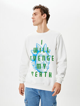 Rick and Morty Sweatshirt Lisanslı Baskılı
