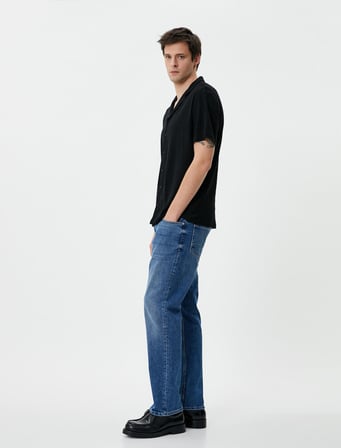 Straight Fit Boru Paça Kot Pantolon - Mark Jean