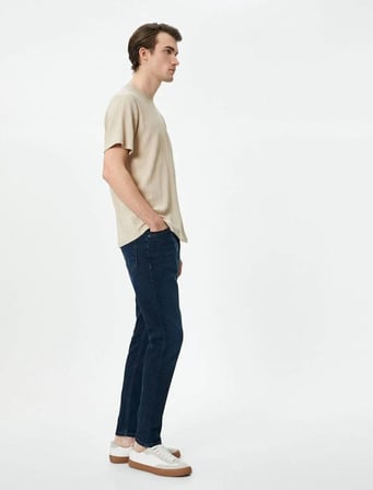 4SAM40082ND Koton Erkek Jean Pantolon İNDİGO STONE