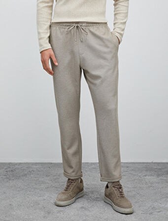 Beli Bağcıklı Pantolon Slim Fit Cep Detaylı 