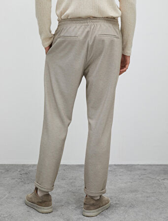 Beli Bağcıklı Pantolon Slim Fit Cep Detaylı 