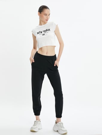 Basic Jogger Eşofman Altı  Beli Bağlamalı Cepli