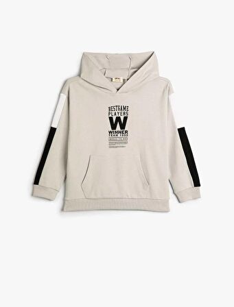 4SKB10213TK Koton Erkek Çocuk Sweat GRİ