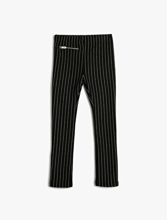 Tayt Beli Lastikli Fermuar Detaylı 