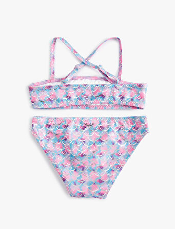 Bikini Takımı Fırfırlı İnce Askılı