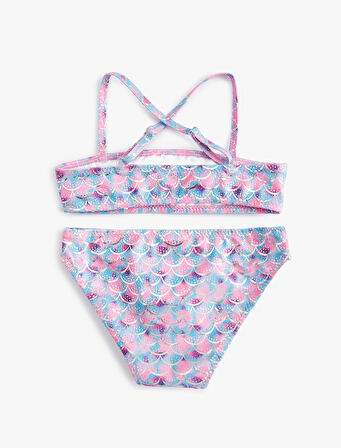 Bikini Takımı Fırfırlı İnce Askılı