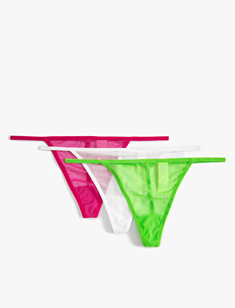 String Külot 3'lü Paket Tül