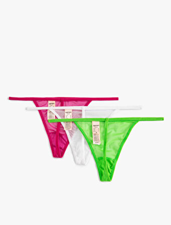 String Külot 3'lü Paket Tül