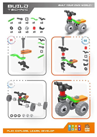 Sök Tak 18 Parça Motorsiklet Build Technic - 4100101-2-18