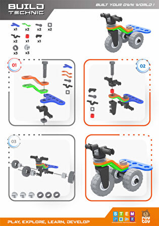 RoyToy Sök Tak Araçlar - Motor (18 Parça) 4100101