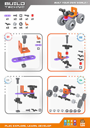 RoyToy Sök Tak Araçlar - ATV (21 Parça)