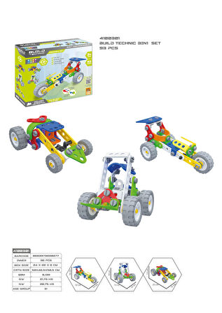 RoyToy Sök Tak Araçlar - 3in1 Set (93 Parça)