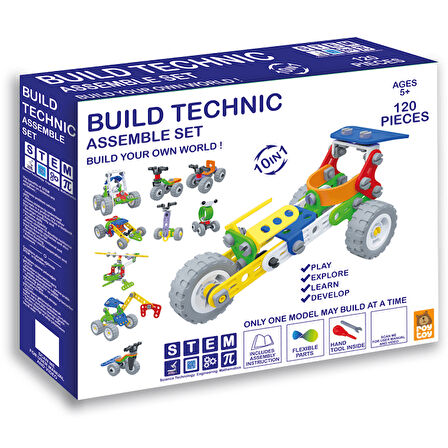 RoyToy Sök Tak Araçlar - 10in1 Set (120 Parça)
