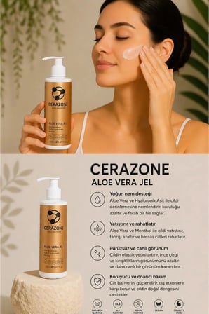 Güneş Sonrası Yatıştırıcı Ferahlatıcı Aloe Vera Jel 150 ml (Hyalüronik Asitli)