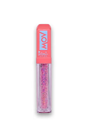 MOV Glitter Lip No:2 Yavruağzı Lip Gloss – Işıltılı ve Nemlendirici