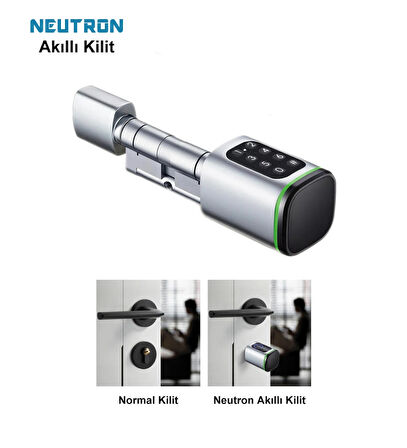 NEUTRON NTL-SC-02FKPW Parmak izi, Anahtarlı, Tuşlu, Kartlı ve Uzaktan Kontrollü Akıllı Kapı Kilidi
