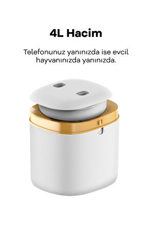 Kameralı ve Ses Kontrollü 4 Litre Akıllı Mama Kabı