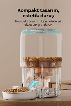 Kameralı ve Ses Kontrollü 4 Litre Akıllı Mama Kabı