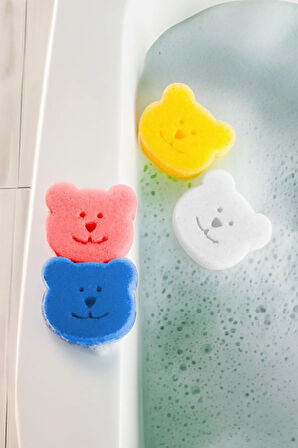 Bebek Ayıcık Banyo Süngeri 4'lü Paket