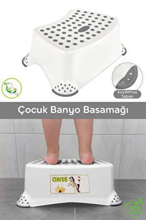 Kaydırmaz Çocuk Bebek Banyo Basamağı - Kaymaz Lavabo Taburesi