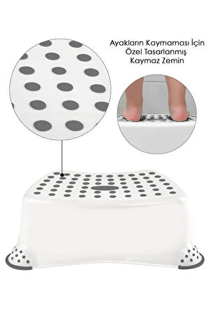 Kaydırmaz Çocuk Bebek Banyo Basamağı - Kaymaz Lavabo Taburesi