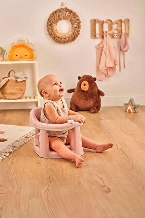 Bebek Banyo Oturağı - Vakum Tabanlı Bebek Mama Oturağı PEMBE
