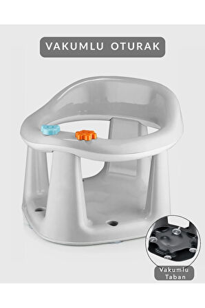 Bebek Banyo Oturağı - Vakum Tabanlı Bebek Mama Oturağı PEMBE