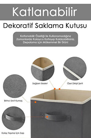 3'lü Bebek Odası Dolap Içi Düzenleyici - Çamaşır Oyuncak Sepeti Organizer 30x30x30 Cm