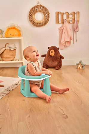 Bebek Destekli Banyo Oturağı - Vakum Tabanlı Bebek Mama Oturağı - Yeşil