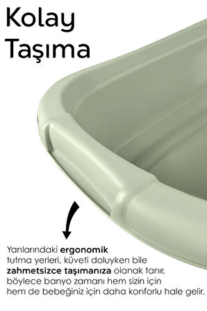 Bebek Banyo Küveti - Yenidoğan Yıkama Küveti 40 Lt - Yeşil