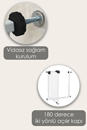 75-95cm Bebek Çocuk Güvenlik Kapısı-75-95cm Arası Kullanıma Uygun Ayarlanabilir Merdiven Korkuluk
