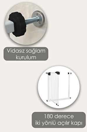 75-86 Cm Bebek Güvenlik Kapısı - Ayarlanabilir Merdiven Korkuluğu Çocuk Güvenlik Kapısı Korkuluk