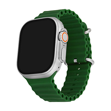 You Watch A8-A83 You Smart Silver & Dark Green Silicon Unisex Kol Saati