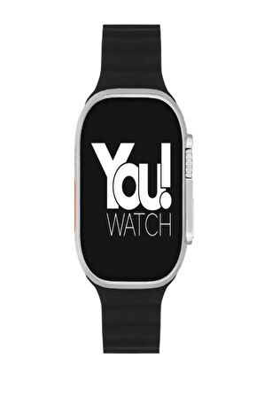 You Watch A8-A85PRO You Smart Silver & Black Silicon Unisex Kol Saati