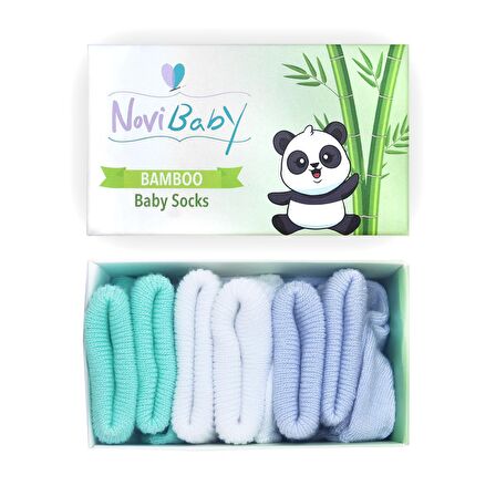 Novibaby 3'lü Bambu Yenidoğan Bebek Çorabı I Fresh I 0-6 ay 