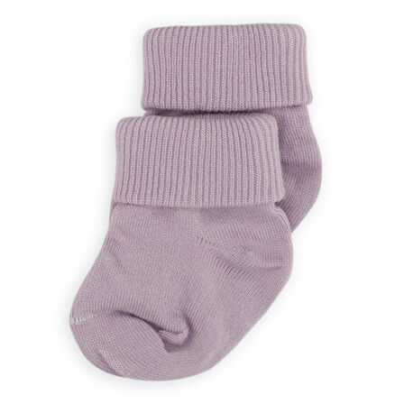 Novibaby 2'li Bambu Bebek Çorap I Purple I 0-6 ay I Lila Yenidoğan Bebek Çorabı