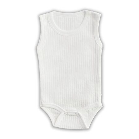 Novibaby 10'lu 12-18 Ay Ribana Bebek Atlet Body Zıbın Beyaz Raporlu Çıtçıtlı 100% Pamuk 