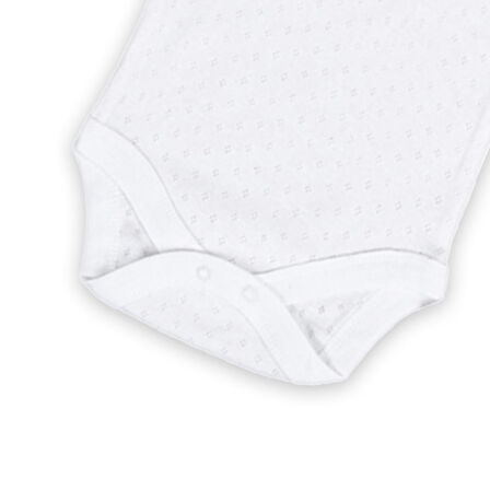 Novibaby 3'lü 0-3 Ay Jakarlı İp Askılı Beyaz Bebek Atlet Body Zıbın Çıtçıtlı 100% Pamuk 