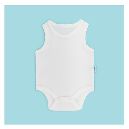 Novibaby 10'lu Bebek Atlet Body Zıbın Çıtçıtlı Ekru 100% Pamuk 9-12 Ay - Ekru Bebek Body Zıbın