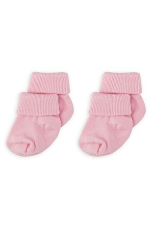 Novibaby 2'li Bambu Bebek Çorap I Baby Pink I Pembe Yenidoğan Kız Erkek Bebek Çorabı