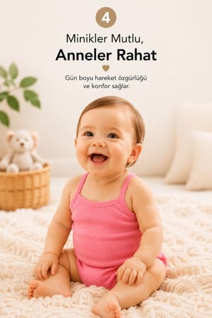 5'li İp Askılı Bebek Body Seti Pamuklu Çıtçıtlı Yazlık Zıbın Çocuk