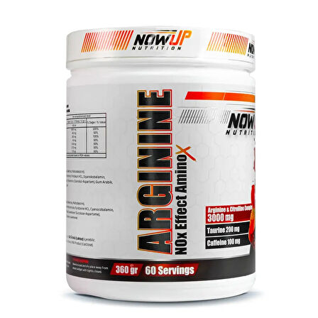 Nowup Nutrition Arginine Nitric Oxide Effect 360 gr Vişne & Çilek Aromalı