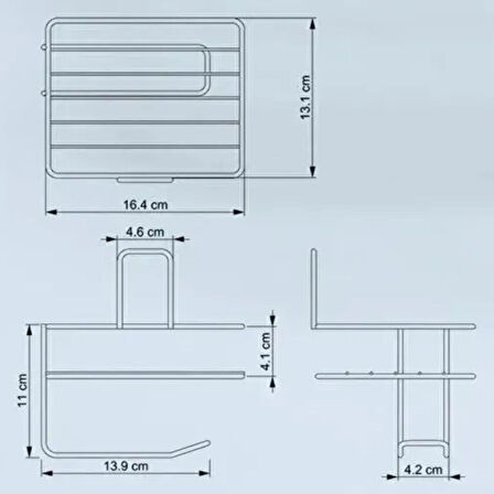 BUFFER® Kendiliğinden Yapışkanlı Tuvalet Kağıdı Tutacağı ve Yedek Raf - Siyah Modern Metal Tasarım