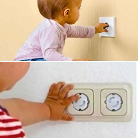 BUFFER® 6 Parça Çocuk Güvenlik 3'lü Seti-2 Boy Çekmece,Dolap Kilidi ve 4 Adet Priz İçi Güvenlik Düğm
