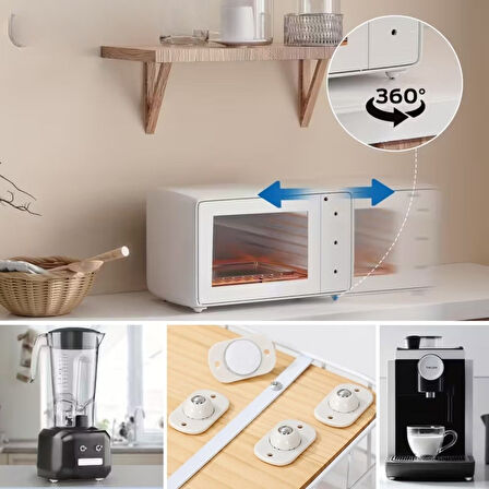 BUFFER® Beyaz Eşya ve Mobilya İçin 4’lü Tekerlekli Kaydırma Aparatı – Hafif ve Orta Ağırlıktaki Ürün